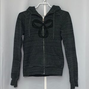 Grey TNA zip-up sweater!